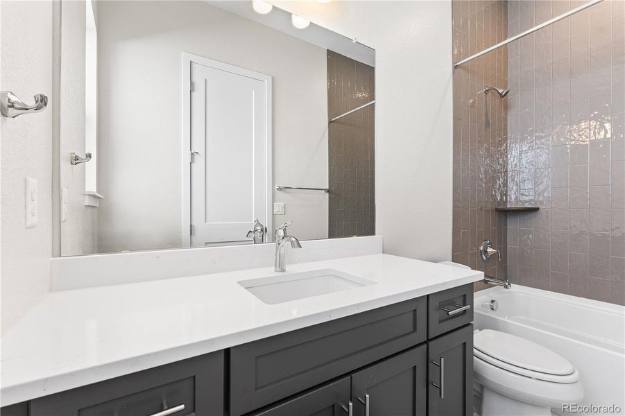 Furnished interior view inside a new home in Reflection at Solstice, Littleton (Image 11).