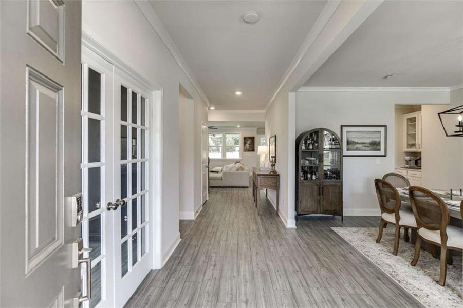 Furnished interior view inside a new home in Overlook at Lanier, Buford (Image 29).