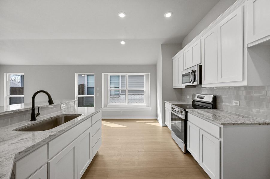 Representative furnished interior of a home built from the Hanover by Cheldan Homes in Pitcock Addition, Graham (Image 17). Representative furnished interior of a home built from the Hanover by Cheldan Homes in Pitcock Addition, Graham (Image 17).