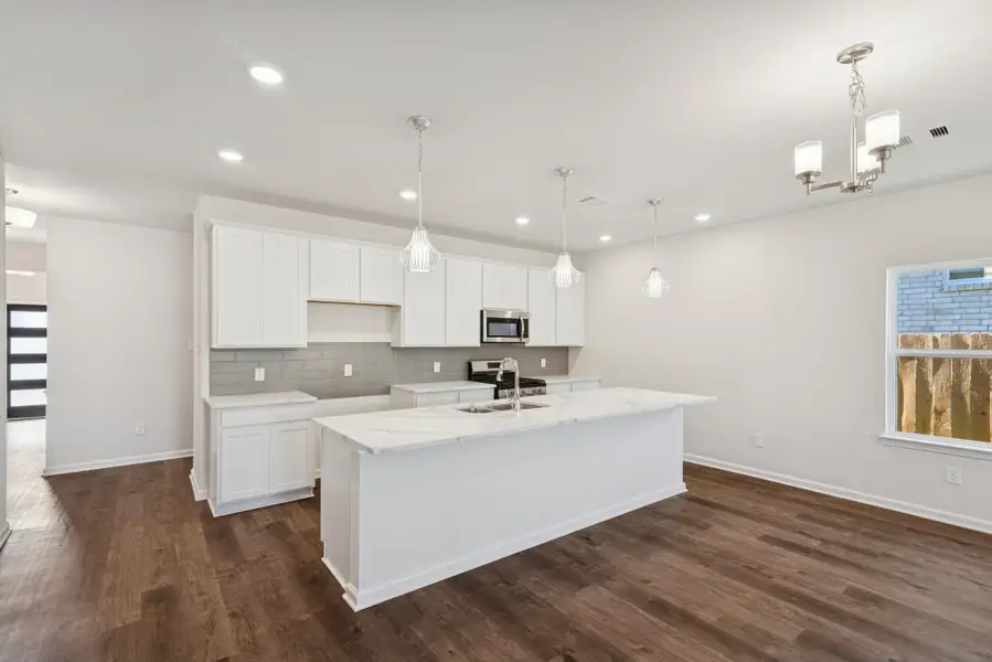 The Crawford- Kitchen. Home under construction, sample photo used for illustrative purposes only, colors and options will vary.