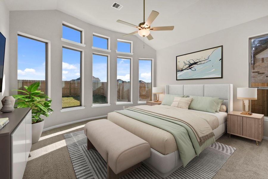 Furnished interior view inside a new home in The Meadows at Imperial Oaks 60', Conroe (Image 9).