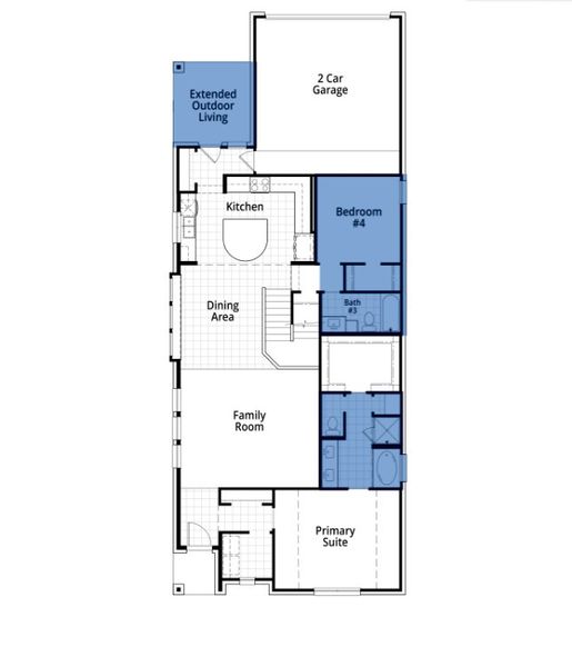 2D floor plan layout of this home in Goodland, Midlothian, TX (Image 4).