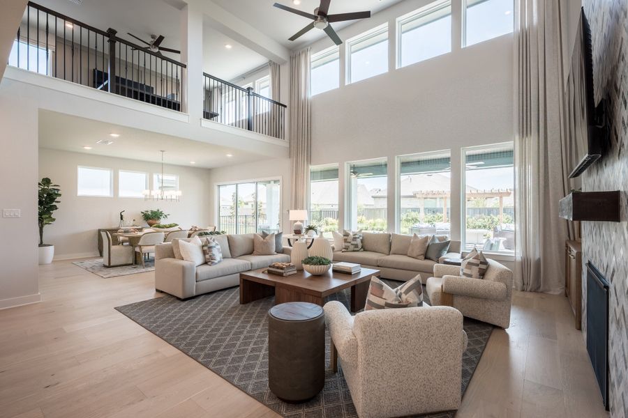 Representative furnished interior of a home built from the Woodbridge by Tri Pointe Homes in Bridgeland, Cypress (Image 11).