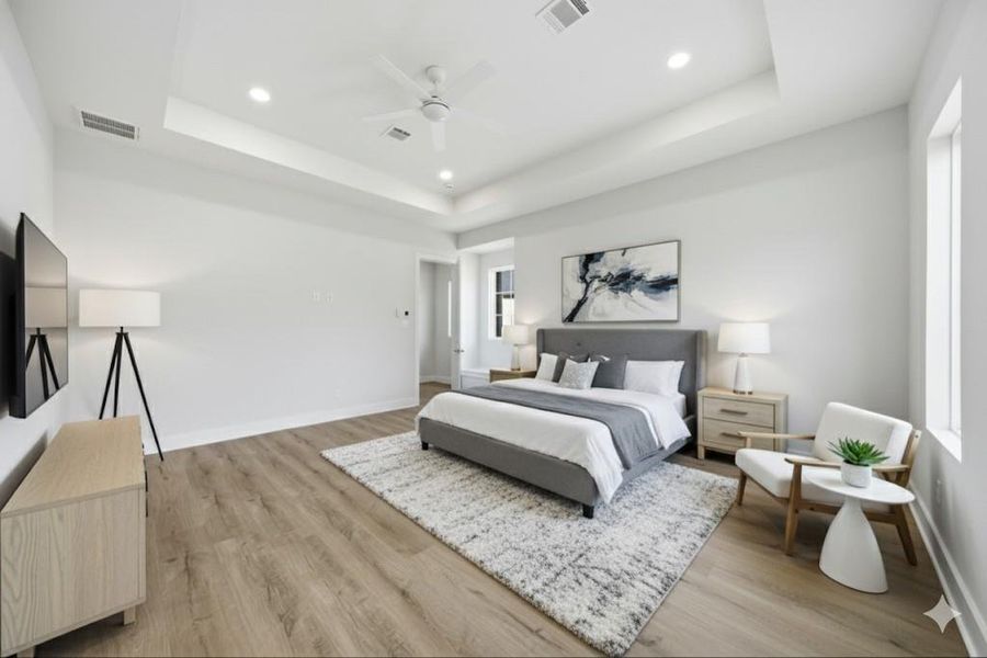 Primary bedroom *virtually staged* Primary bedroom *virtually staged*