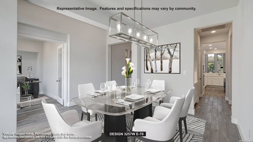 Furnished interior view inside a new home in Meadows of Mill Creek, Seguin (Image 4).