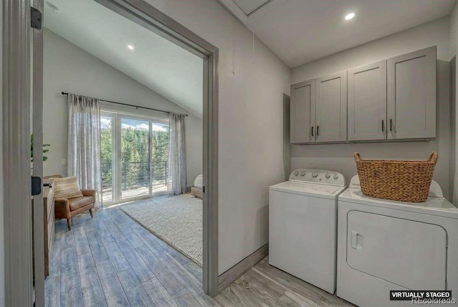 Laundry room virtually staged