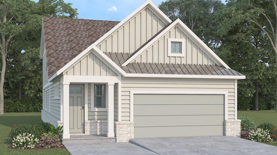 Representative exterior photo of a completed home built from the BALDWIN by D.R. Horton in The Village at Sandy Plains, Marietta, GA (Image 2).