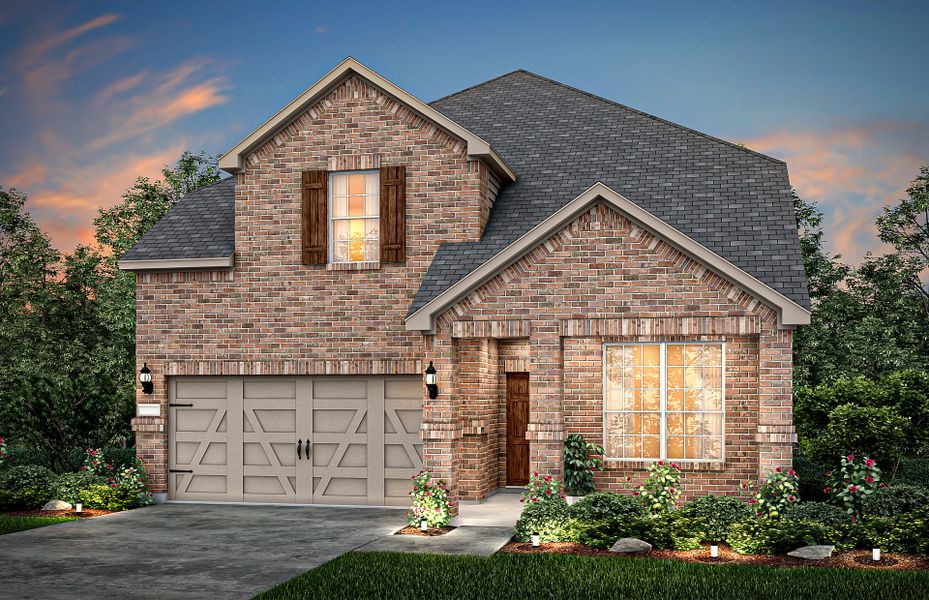 The Riverdale, a two-story home with 2-car garage,