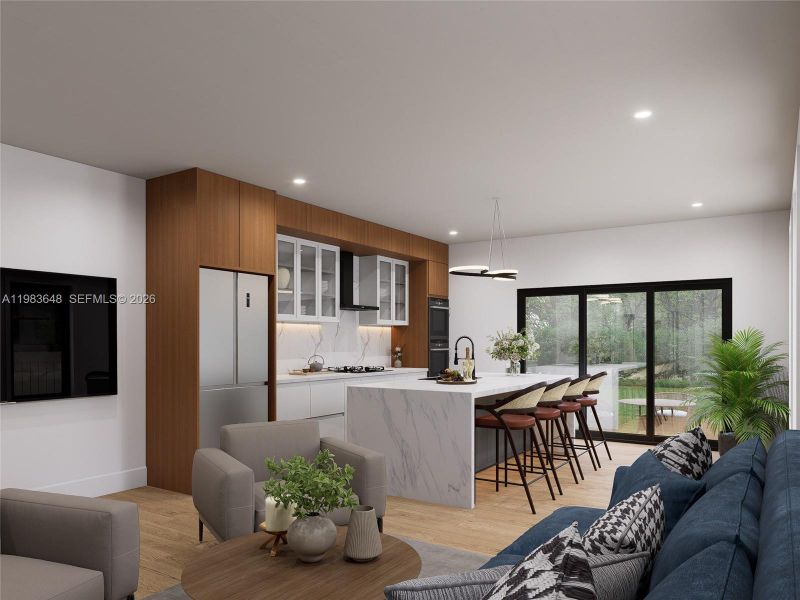 Furnished interior view inside a new home in , Miami (Image 5).