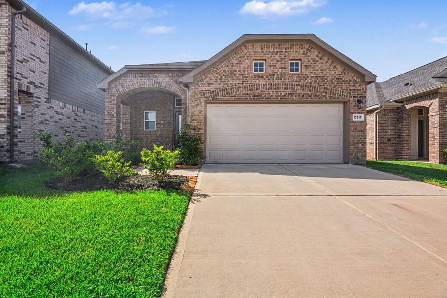 Beautiful brick façade, covered entry, and two-car garage. Beautiful brick façade, covered entry, and two-car garage.