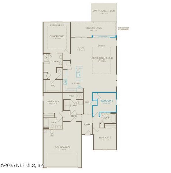 2D floor plan layout of this home in The Landings at Saint Johns, St. Johns, FL (Image 3). 2D floor plan layout of this home in The Landings at Saint Johns, St. Johns, FL (Image 3).