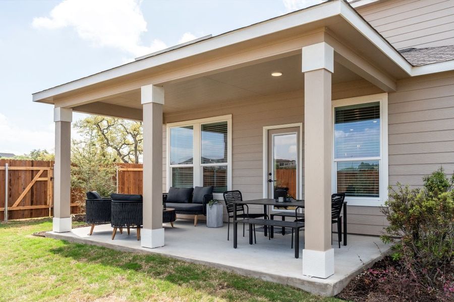 Covered back patio Covered back patio