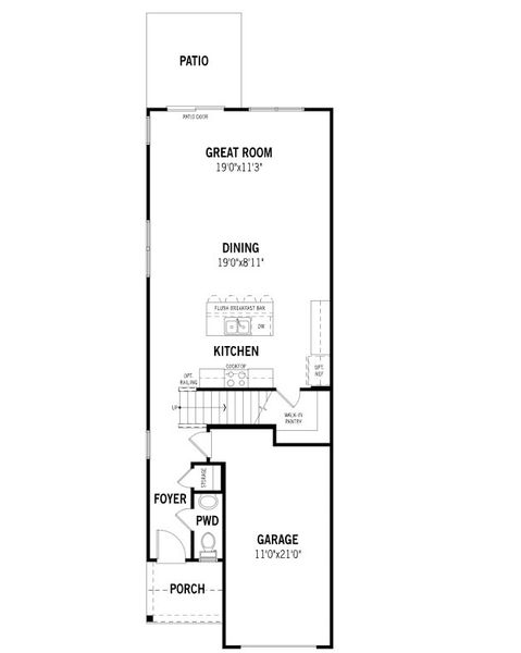 2D floor plan layout of this home in Vaughan Farms, Angier, NC (Image 5).