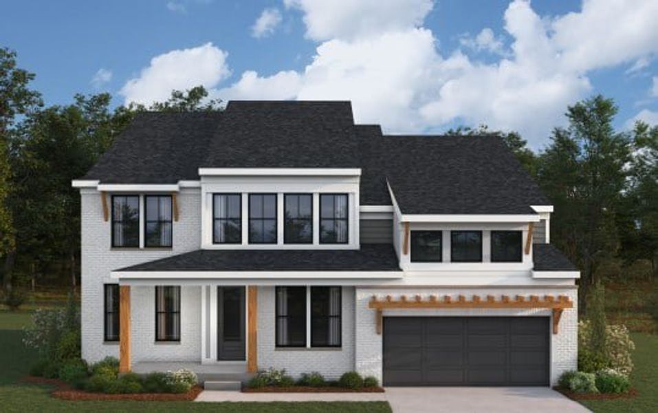 Representative exterior photo of a completed home built from the Rhodes by Fischer Homes in Stonehaven, Hoschton, GA (Image 12).