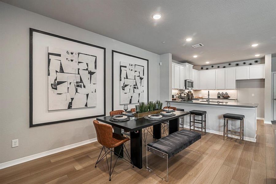 Furnished interior view inside a new home in Mockingbird Estates Townhomes, Fort Worth (Image 6).