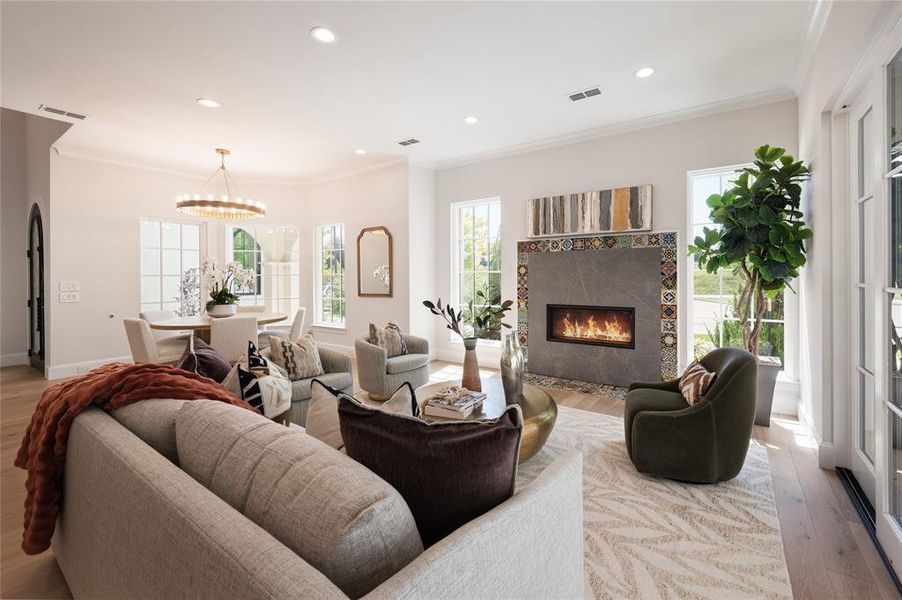 Furnished interior view inside a new home in , Flower Mound (Image 9).