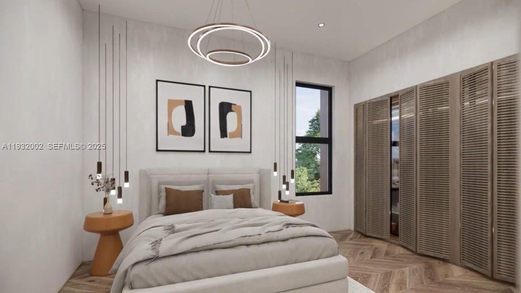 Furnished interior view inside a new home in , Miami (Image 9). Furnished interior view inside a new home in , Miami (Image 9).