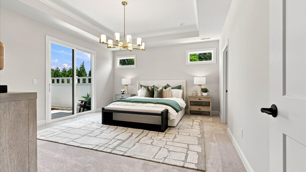 Furnished interior view inside a new home in The Courtyards at Hodges Farm, Charlotte (Image 15).