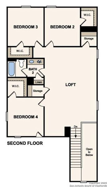 2D floor plan layout of this home in Summerlin, San Antonio, TX (Image 3).
