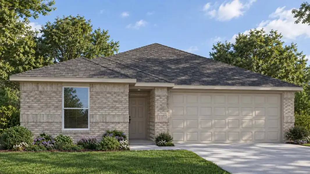 Representative exterior photo of a completed home built from the Easton by D.R. Horton in Madeley Creek Preserve, Conroe, TX (Image 2). Representative exterior photo of a completed home built from the Easton by D.R. Horton in Madeley Creek Preserve, Conroe, TX (Image 2).