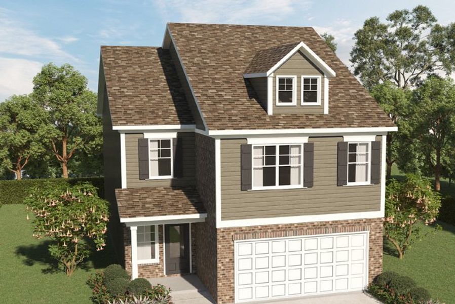 Representative exterior photo of a completed home built from the The Franklin II by Direct Residential Communities in Fairview Lake, Conyers, GA (Image 6).