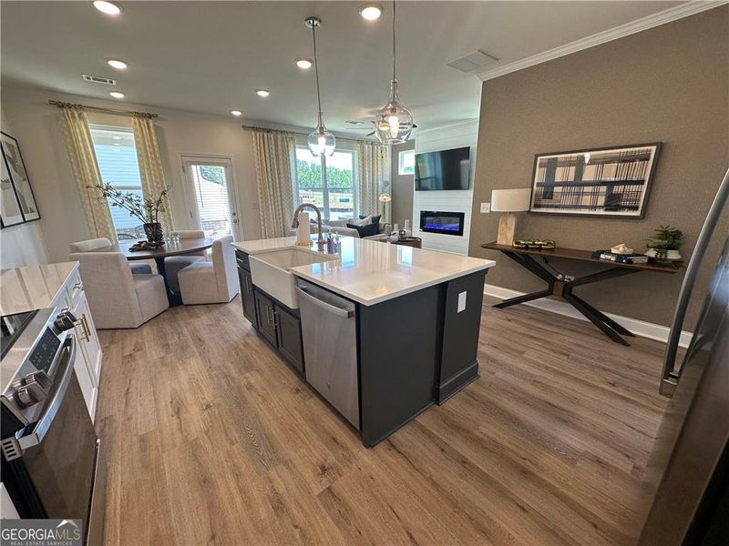 Furnished interior view inside a new home in Mulberry Summit, Flowery Branch (Image 13). Furnished interior view inside a new home in Mulberry Summit, Flowery Branch (Image 13).