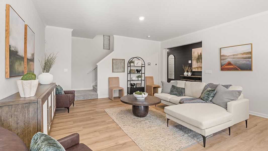 Furnished interior view inside a new home in Harvest Park, Decatur (Image 10). Furnished interior view inside a new home in Harvest Park, Decatur (Image 10).
