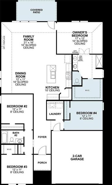 2D floor plan layout of this home in Verandah, Royse City, TX (Image 2). 2D floor plan layout of this home in Verandah, Royse City, TX (Image 2).