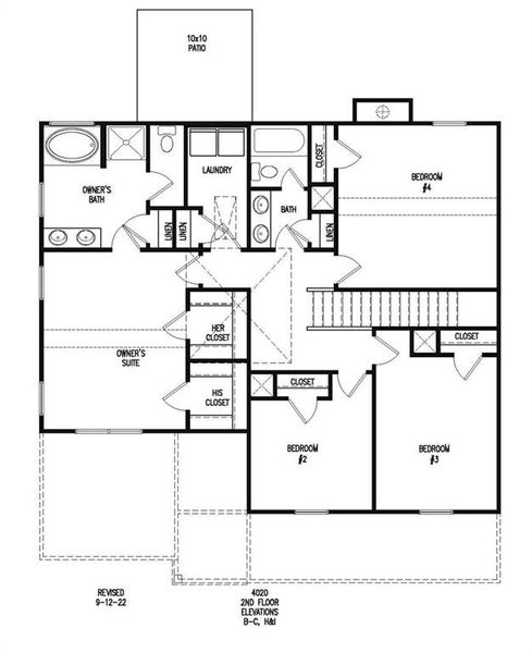 2D floor plan layout of this home in , Villa Rica, GA (Image 3).