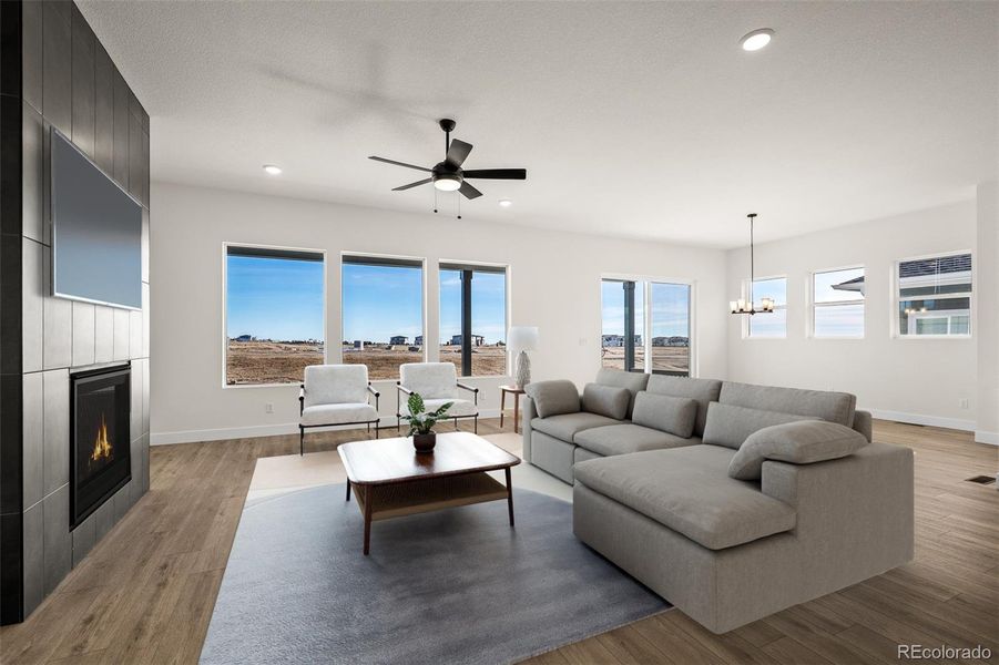 Furnished interior view inside a new home in Wolf Ranch - Enclave Collection, Colorado Springs (Image 4).