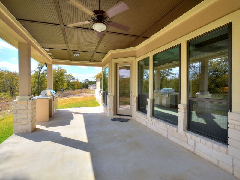 Representative exterior details of a home built from the Madera II by Giddens Homes in Scofield Farms Estates, Georgetown (Image 85).