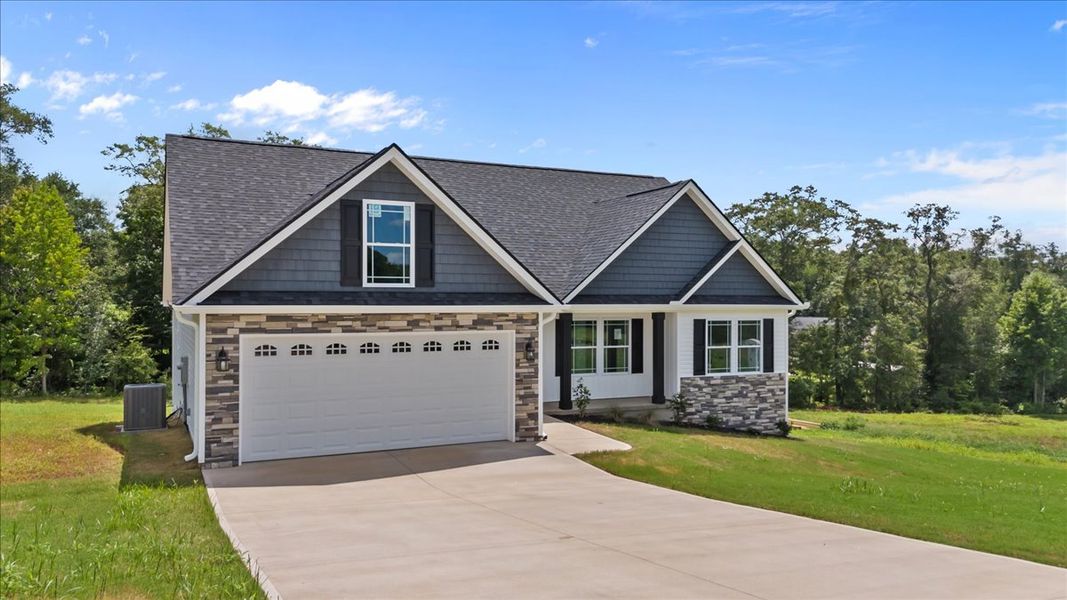 Representative exterior photo of a completed home built from the Drayton by Enchanted Homes in Ballentine Ridge, Lyman, SC (Image 19).