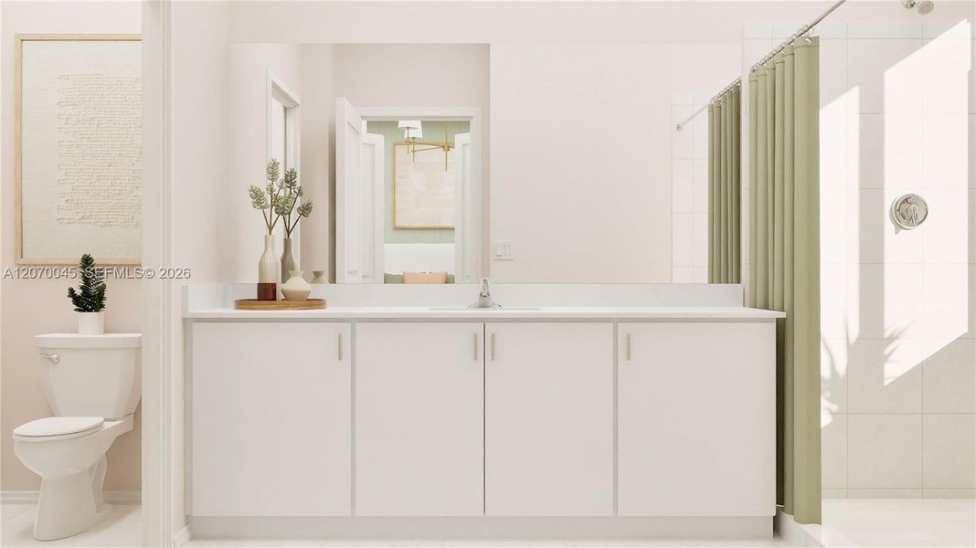Furnished interior view inside a new home in Coral Breeze, Miami (Image 13).