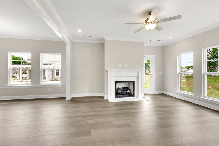 Spacious, unfurnished interior of a new home in Rutherford, Columbia (Image 27). Spacious, unfurnished interior of a new home in Rutherford, Columbia (Image 27).
