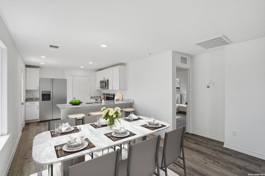 Furnished interior view inside a new home in Vista Real, Converse (Image 12).