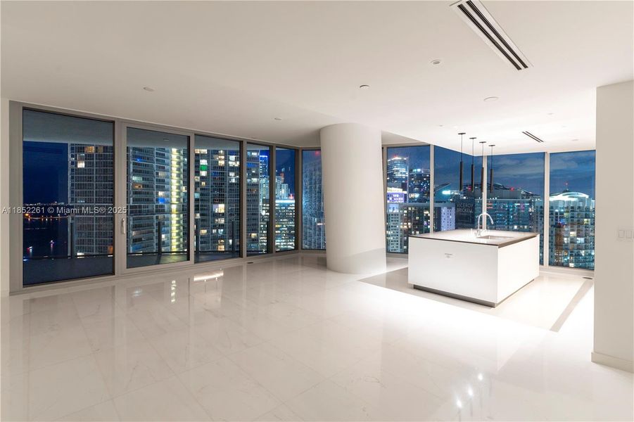 Spacious, unfurnished interior of a new home in Aston Martin Residences, Miami (Image 16).