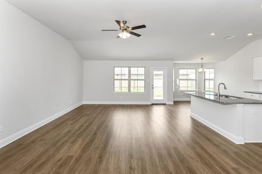 Family Room open to Kitchen