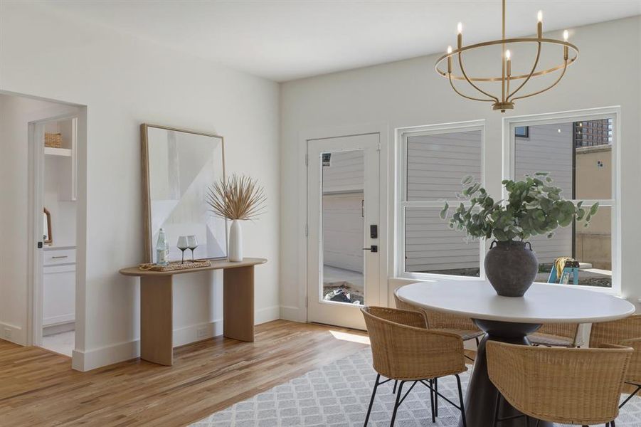 Furnished interior view inside a new home in , Dallas (Image 10). Furnished interior view inside a new home in , Dallas (Image 10).