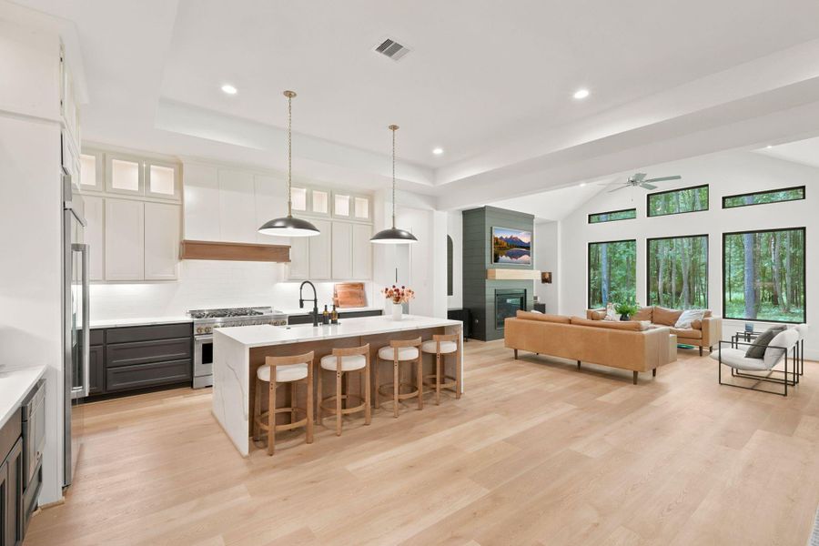 Furnished interior view inside a new home in , New Waverly (Image 34).