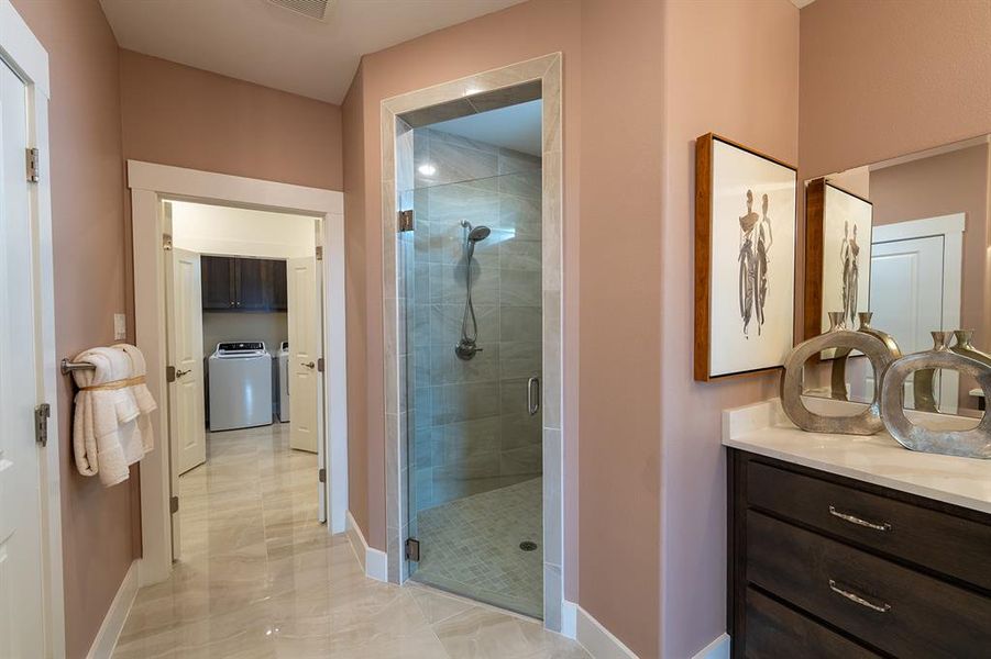 Furnished interior view inside a new home in , Little Elm (Image 34).