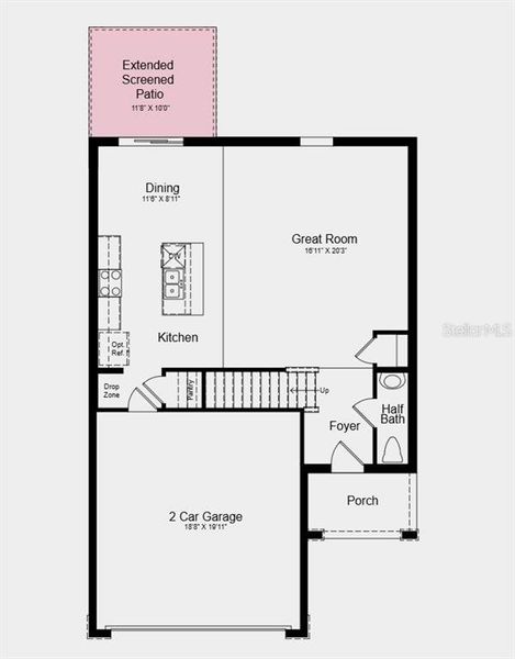 2D floor plan layout of this home in Coasterra Community Group Page, Palmetto, FL (Image 3).