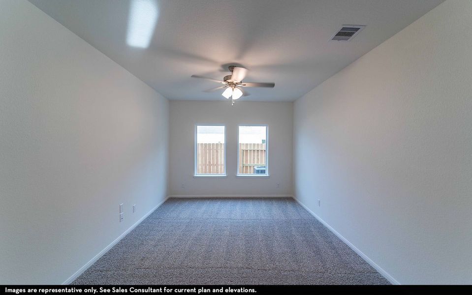 Representative unfurnished interior of a home built from the Lavaca by CastleRock Communities in Austin Colony, Brazoria (Image 10).