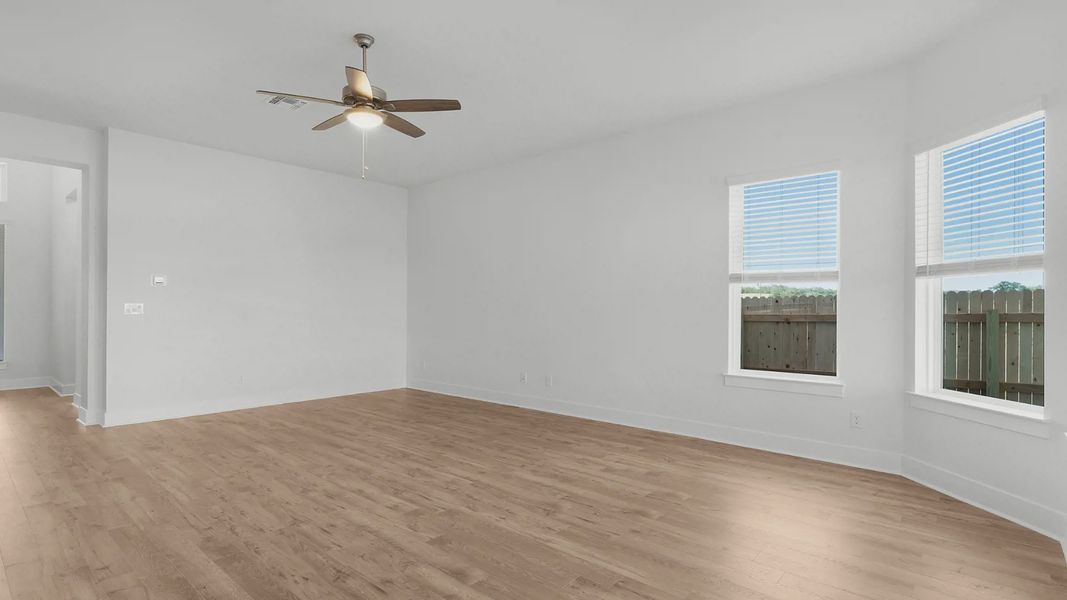 Representative unfurnished interior of a home built from the Archer by Chesmar Homes in Santa Rita Ranch, Liberty Hill (Image 15).