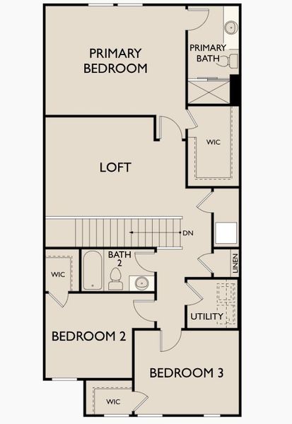 2D floor plan layout for the Echo by Starlight Homes in Chestnut Grove, Douglasville, GA (Image 5).