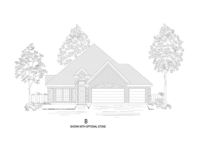 Representative rendering of the exterior for the Pinehurst F by First Texas Homes (Image 3).