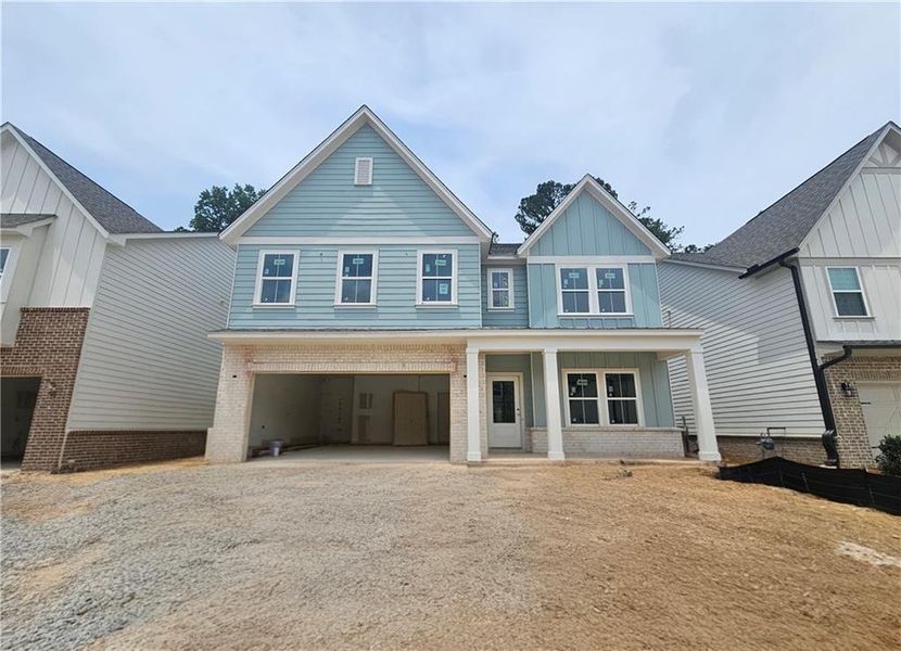 In-progress construction of a new home in Arbors at Richland Creek, Buford, GA (Image 39). In-progress construction of a new home in Arbors at Richland Creek, Buford, GA (Image 39).