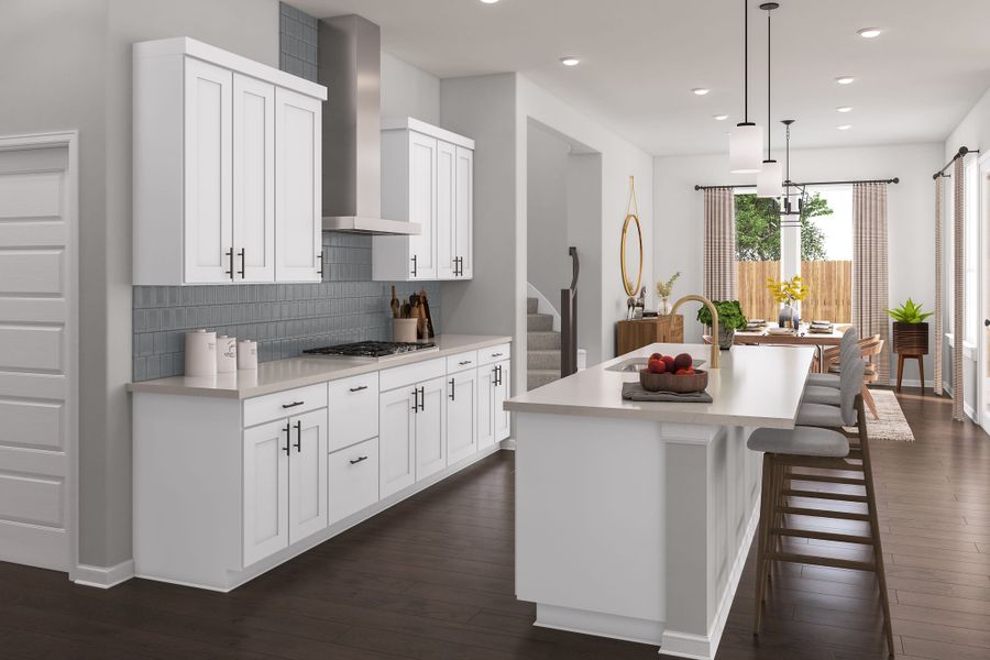 Representative furnished interior of a home built from the Windsor by Tri Pointe Homes in Lariat, Liberty Hill (Image 11).