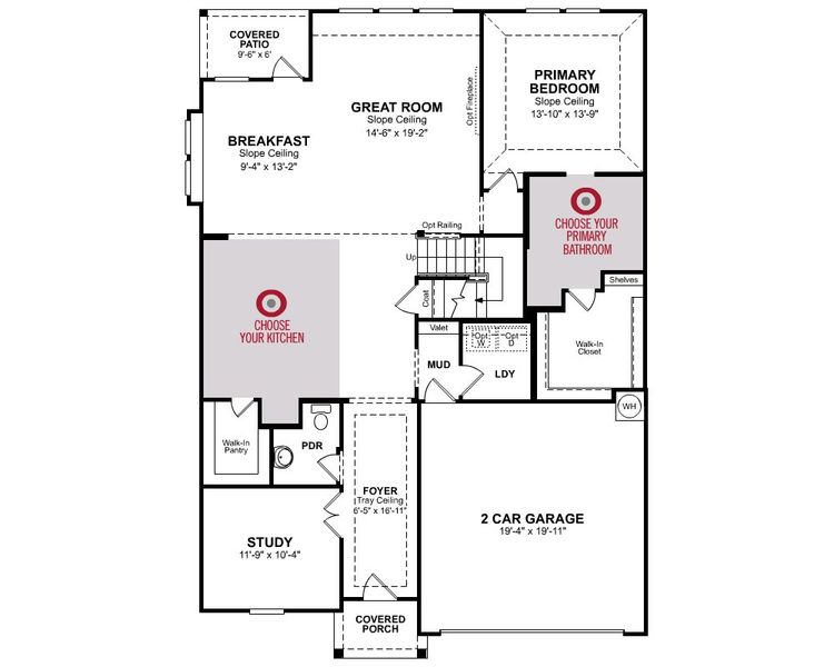 2D floor plan layout of this home in Montgomery Ridge, Montgomery, TX (Image 5).