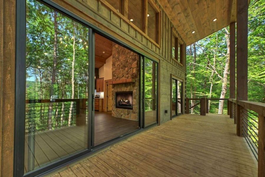Exterior details and patio area of a home in , Blue Ridge (Image 41).