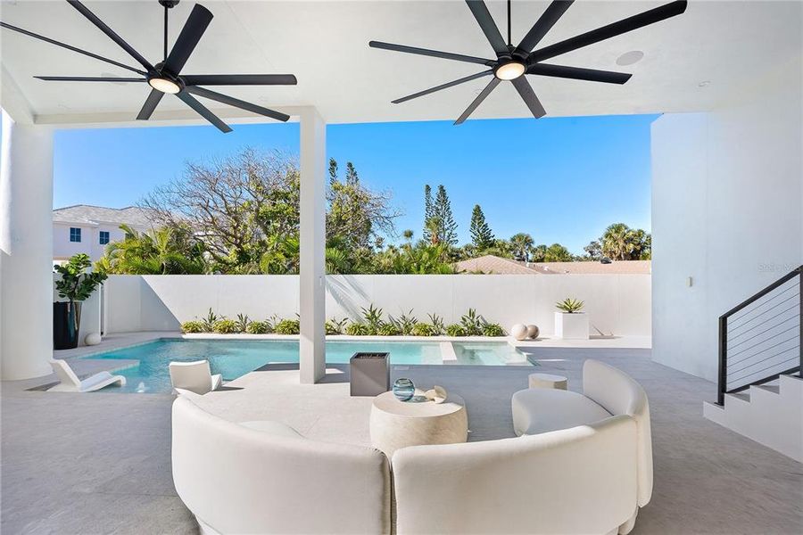 Exterior details and patio area of a home in , Longboat Key (Image 45). Exterior details and patio area of a home in , Longboat Key (Image 45).